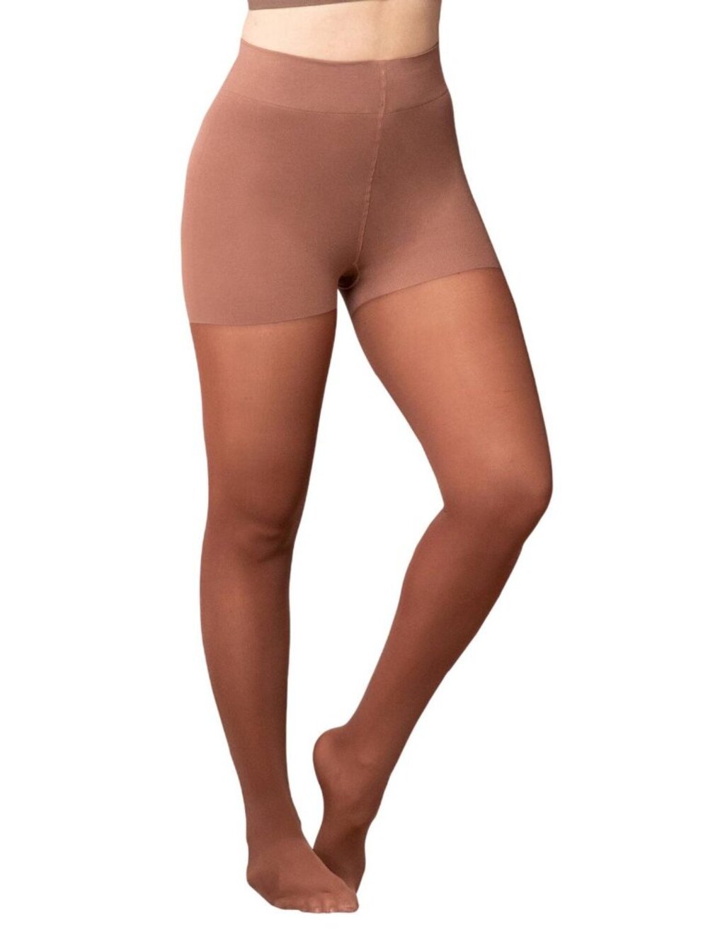 NWT Shapermint Women's Shaper Tights 31048 Chocolate Brown 2XL